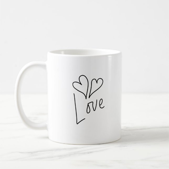 Einfache Liebe Kaffeetasse (Links)