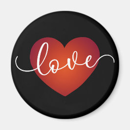 Einfache Liebe Kalligraphie Valentine | Magnet