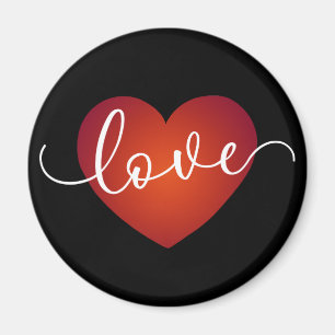 Einfache Liebe Kalligraphie Valentine   Magnet