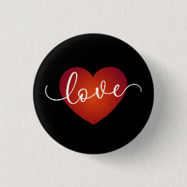 Einfache Liebe Kalligraphie Valentine | Schaltfläc Button
