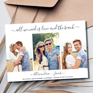Einfache Liebe mit drei Fotos und die Hochzeit am  Save The Date
