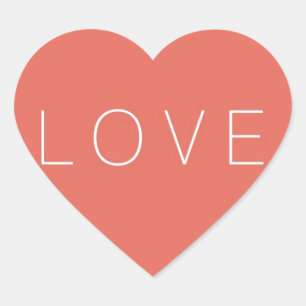 Einfache Liebe Rosa Kreis Herz-Aufkleber