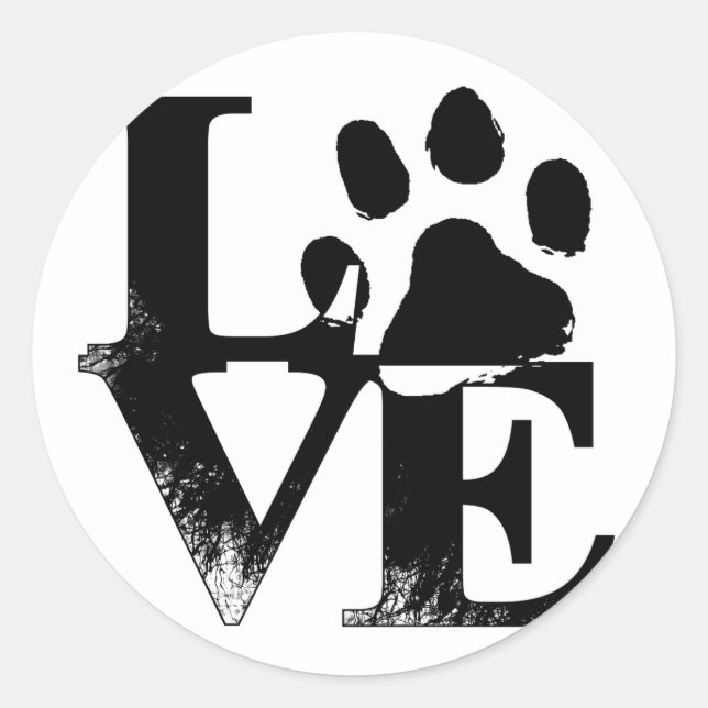 Einfache Liebe Runder Aufkleber (Vorderseite)