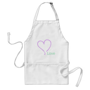 Einfache Liebe und Herz Schürze
