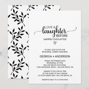 Einfache Liebe und Lacher vor glücklichem Ever Einladung