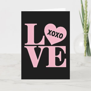 Einfache Liebe Xoxo Herzkarte Karte