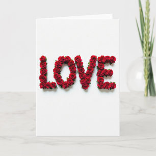 Einfache Liebes-Rot-Rosen-Karte Karte