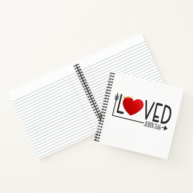 Einfache liebte Bibel Verse Valentine | Notizbuch (Innenseite)