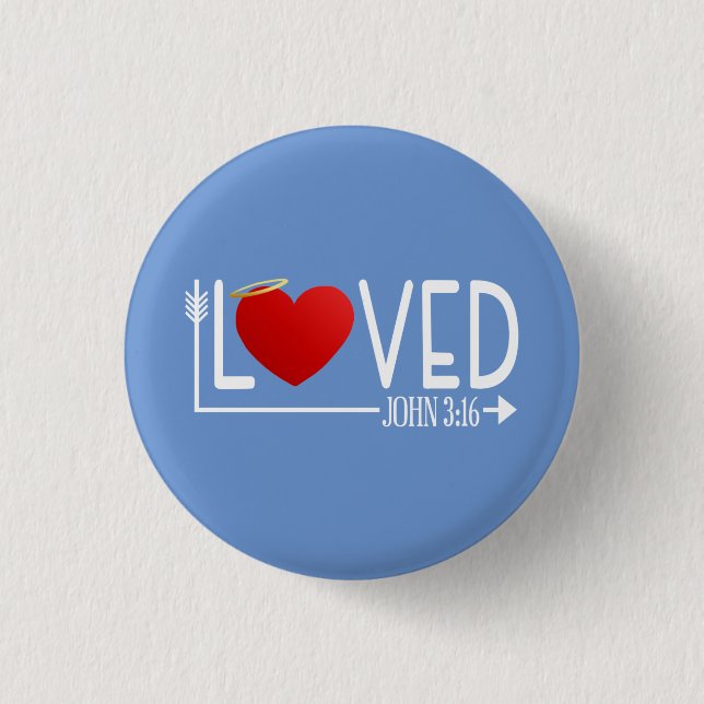 Einfache liebte Bibel Verse Valentine | Schaltfläc Button (Vorderseite)