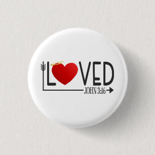 Einfache liebte Bibel Verse Valentine   Schaltfläc Button