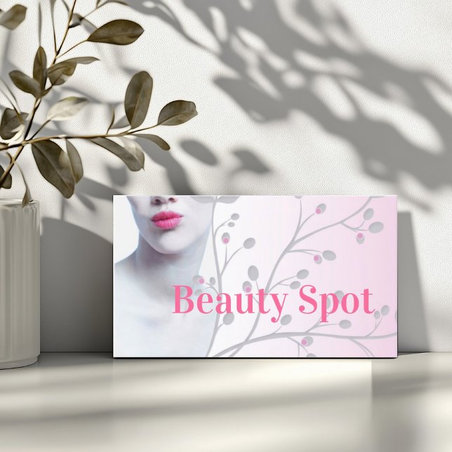 Einfache Light Woman Beauty Salon Card Visitenkarte (Perfect for business)