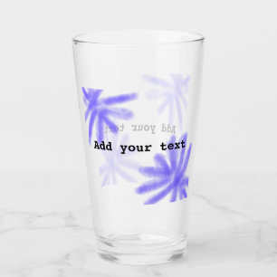 Einfache lila Aquarell-Text hinzufügen Sterne Name Glas