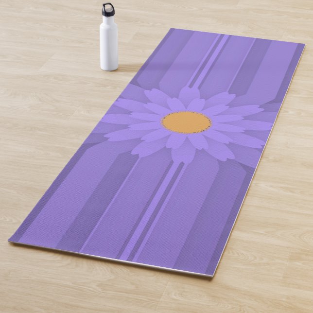Einfache Lila Blume über Cross Modern Yogamatte (Beispiel)
