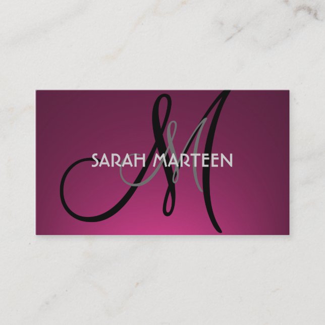 Einfache lila Fackelkarten Visitenkarte (Vorderseite)