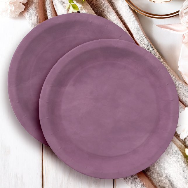 Einfache, Lila Farbbearbeitung Pappteller (Elevate your event with these Elegant Orchid Purple Watercolor Paper Plates!)