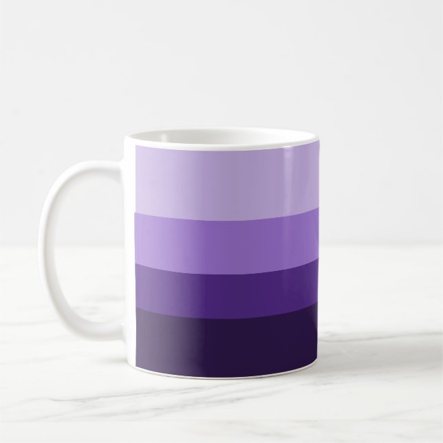 Einfache Lila Gradient Moderne Ästhetik Kaffeetasse (Links)