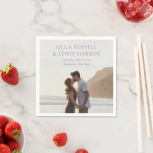 Einfache Lila Hochzeit Serviette