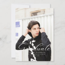 Einfache lila Kalligrafie Foto Schwarz Abschluss 