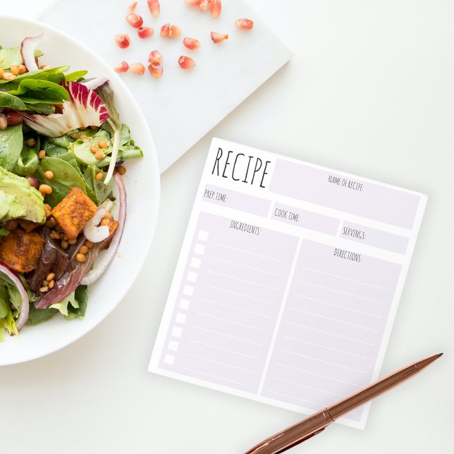 Einfache Lila Lavendel Weinkarte Weinkultur und Er Notizblock (Von Creator hochgeladen)