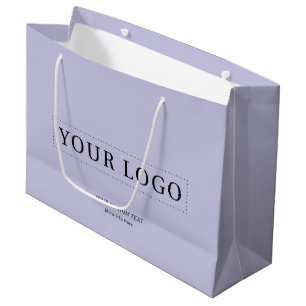 Einfache Lila Minimal-Business-Logo-Shopping-Tasch Große Geschenktüte