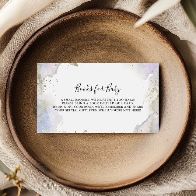 Einfache Lila Minimalistische Babydusche Begleitkarte (Von Creator hochgeladen)