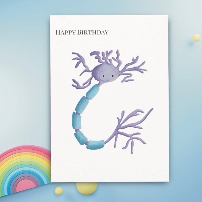 Einfache Lila Neuron Myelin Sheath Happy Birthday Karte (Von Creator hochgeladen)