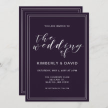 Einfache Lila Silberhochzeit