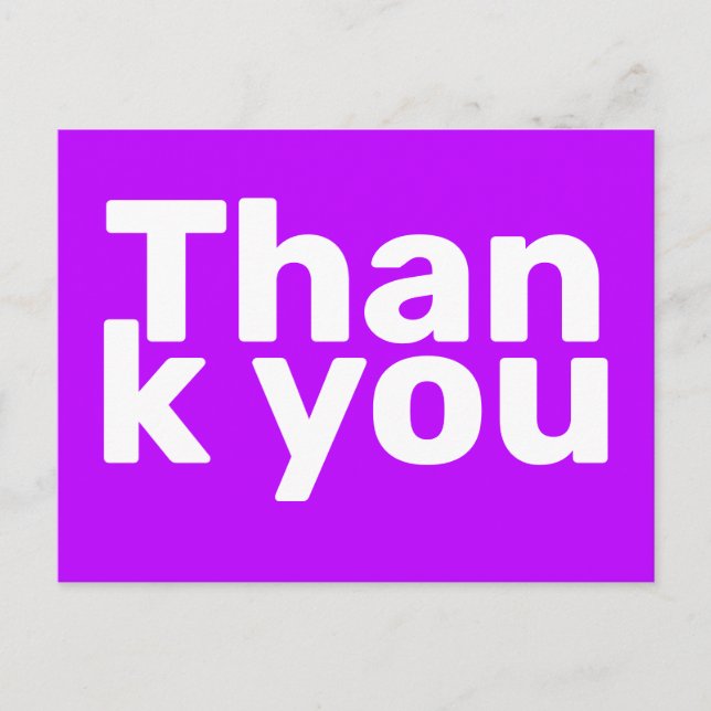 Einfache, Lila und moderne Lebensfreude Vielen Dan Postkarte (Vorderseite)