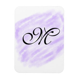einfache lila Wasserfarbspritzer Pastell Name hinz Magnet
