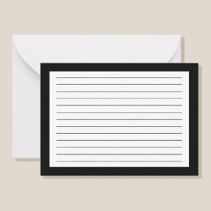 Einfache Line Ruled Index-Studie Mitteilungskarte