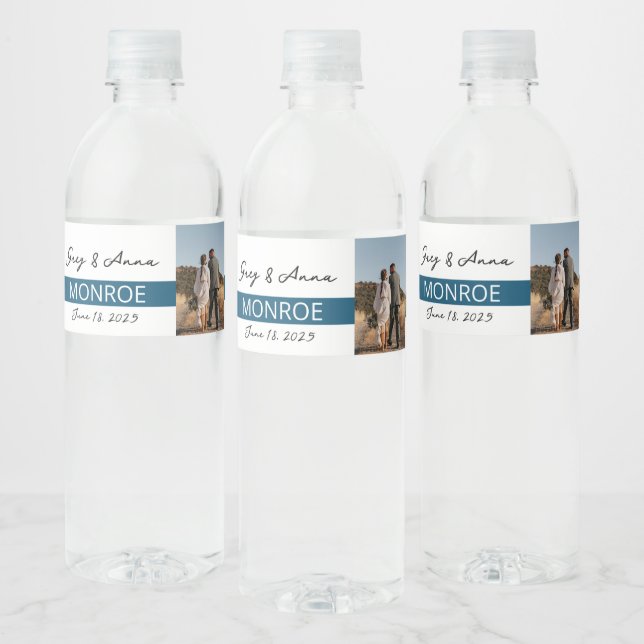 Einfache Linie Hochzeitswasser Flasche Wrapper Wat Wasserflaschenetikett (Flaschen)