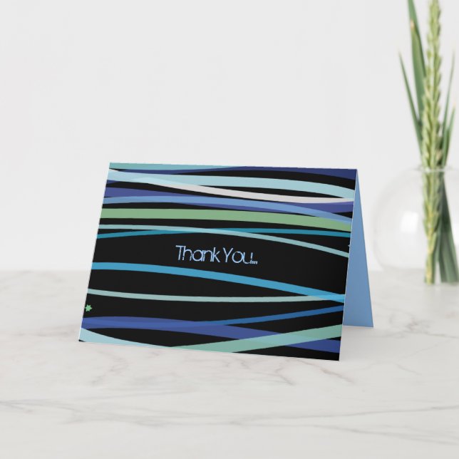 Einfache Linien passen Danke Grußkarte (Vorderseite)