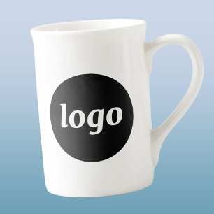 Einfache Logo-Branding-Geschäftsförderung Prozellantasse