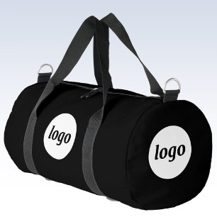 Einfache Logo-Branding-Werbung Geschäft Schwarz Duffle Bag