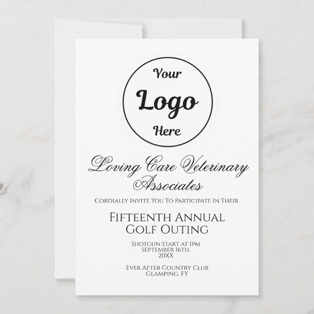 Einfache Logo Business Golf Veranstaltung Script E (Vorderseite)