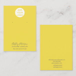 Einfache Logo-Gelbe Ohrring-Anzeige Visitenkarte