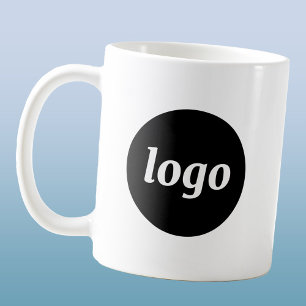 Einfache Logo-Geschäftsmarkenwerbung Kaffeetasse