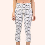 Einfache Logo-Geschäftsmodelle Blau Capri Leggings<br><div class="desc">Einfaches Logo-Design zur Förderung der Markentreue und zur Förderung Ihres kleinen Unternehmens. Ersetzen Sie das Logo durch Ihr eigenes und ändern Sie die Hintergrundfarbe im Design-Tool,  um es anzupassen.</div>
