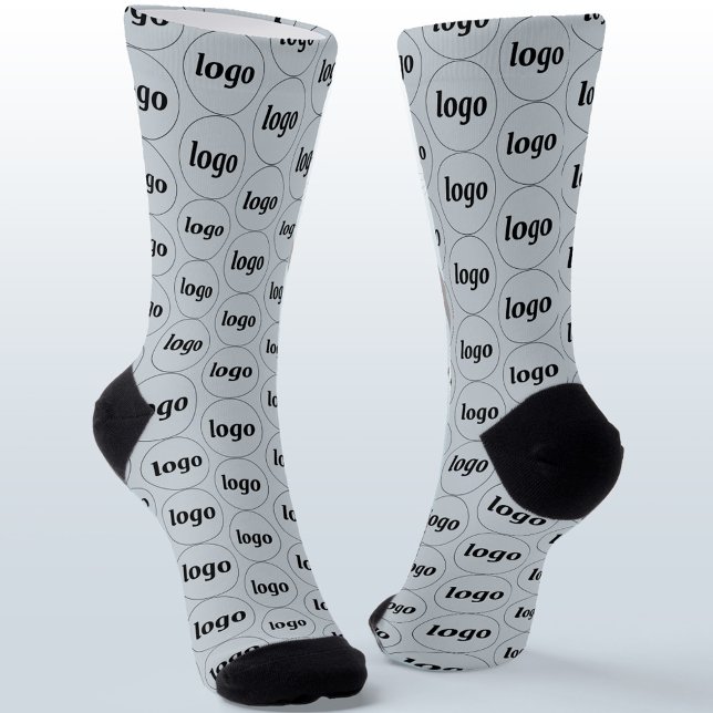Einfache Logo-Geschäftsmodelle Blau Socken (Simple logo pattern professional promotional business branding socks)