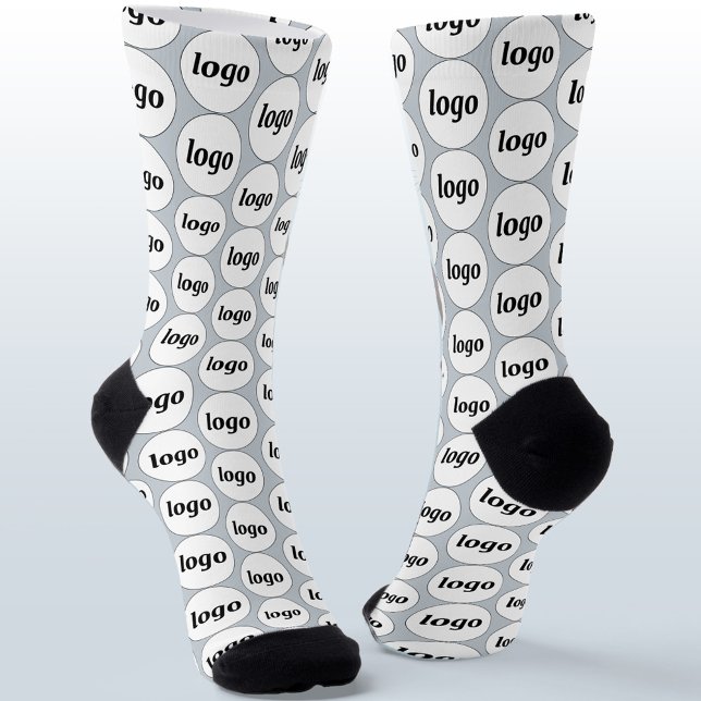 Einfache Logo-Geschäftsmodelle Blau Socken (Simple logo pattern professional promotional business branding socks)