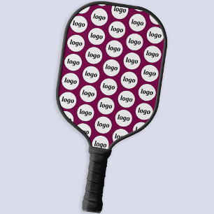 Einfache Logo-Geschäftsmodelle Magenta Rosa Pickleball Schläger