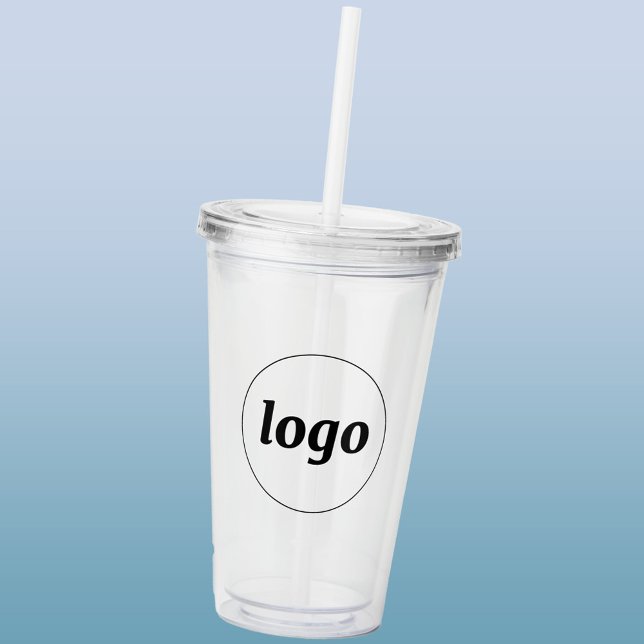 Einfache Logo-Geschäftsvermarktung Acryltrinkbecher (Simple logo business branding promotional acrylic tumbler)