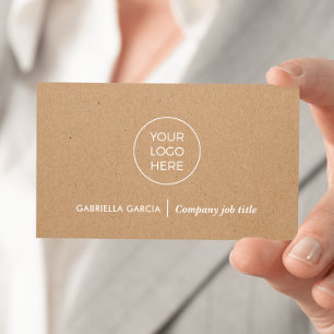 Einfache Logo QR Code gedruckte Kraft-Visitenkarte Visitenkarte