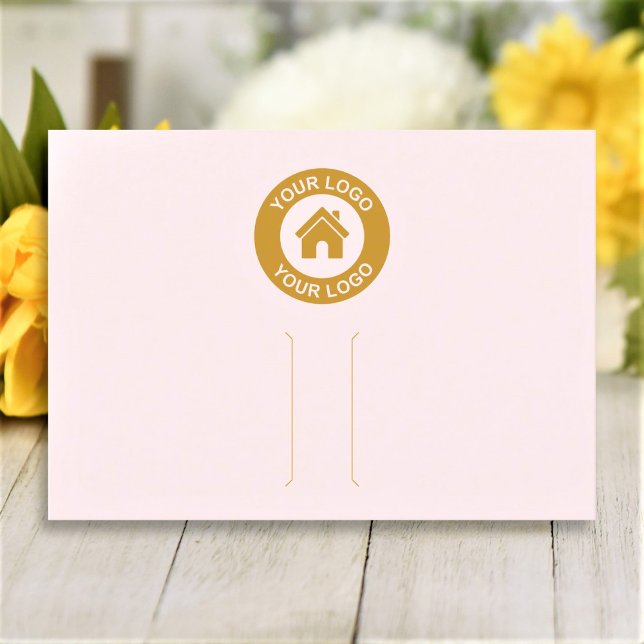 Einfache Logo-Rosa-Haarschnitt-Barrett-Display-Kar Visitenkarte (Von Creator hochgeladen)