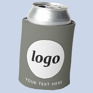 Einfache Logo Text Business Werbefläche Grün Dosenkühler