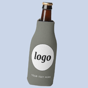 Einfache Logo Text Business Werbefläche Grün Flaschenkühler