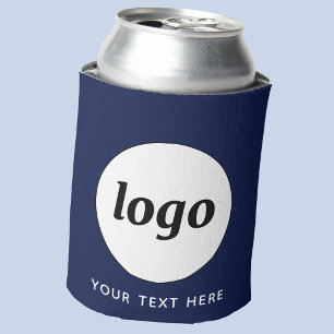 Einfache Logo Text Business Werbung Navy Blue Dosenkühler