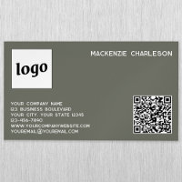 Einfache Logo- und QR-Code-Seite Grün