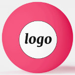 Einfache Logo-Werbeaktion - Rosa Tischtennisball<br><div class="desc">Fügen Sie diesem Design Ihr eigenes Logo hinzu. Minimalistisch und beruflich. Günstig als Werbemittel für Ihre Mitarbeiter,  Kunden und Kunden. Perfekt als Geschenkartikel für eine Messe oder eine Firmenveranstaltung,  um die Markentreue zu fördern. Wählen Sie das heiße Rosa oder eine andere Farbe,  um Ihr Branding Anzug.</div>