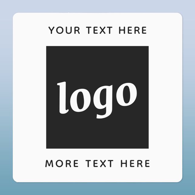 Einfache Logos für Textverarbeitung Etiketten (Logo with custom text business promotional sticker)